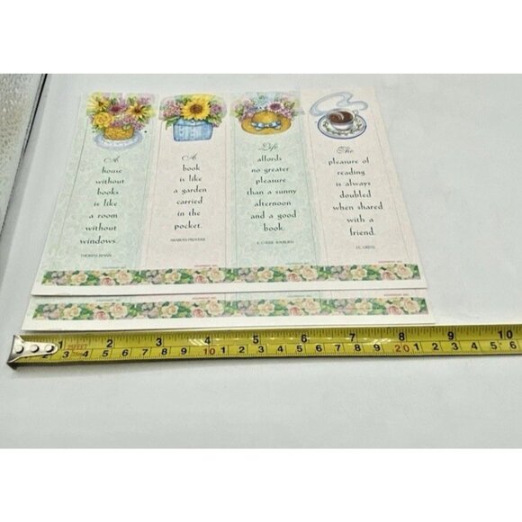 Vintage Book Plates & Bookmarks From The  Library Of  Current Inc USA Floral - Picture 8 of 16